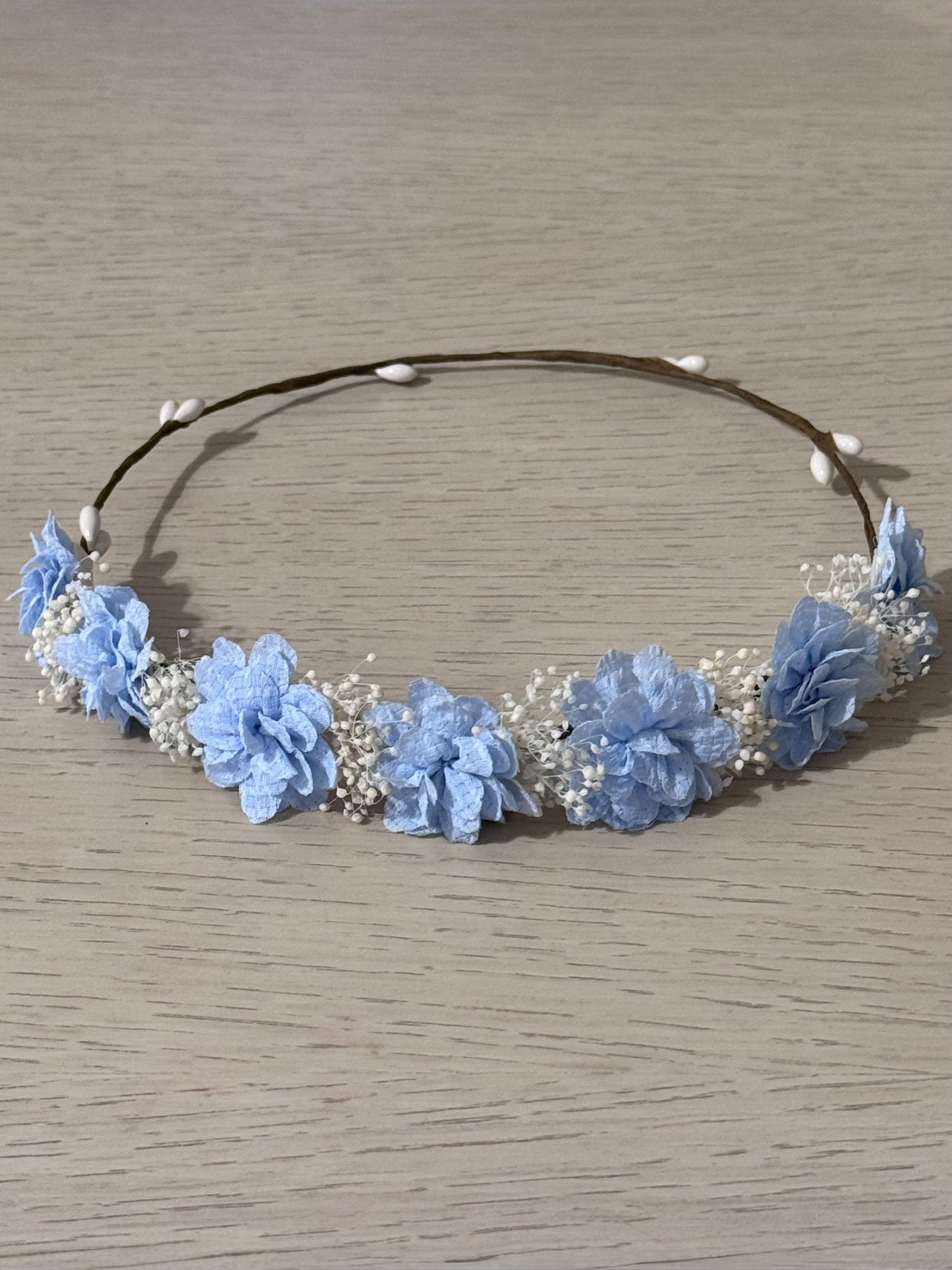 Corona flores Cloe - Azul Cielo