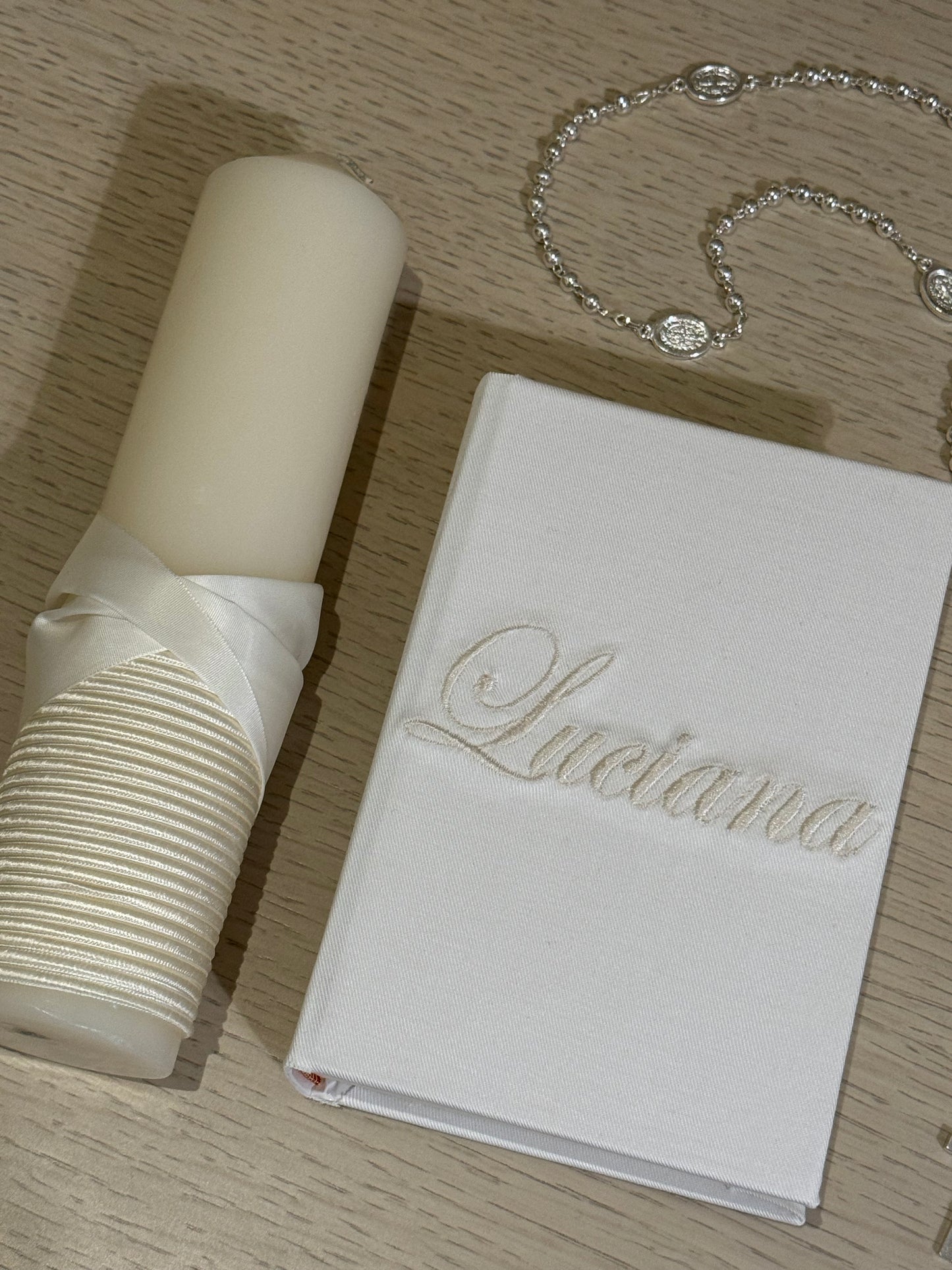 Set de Primera Comunión Color Marfil - Personalizado