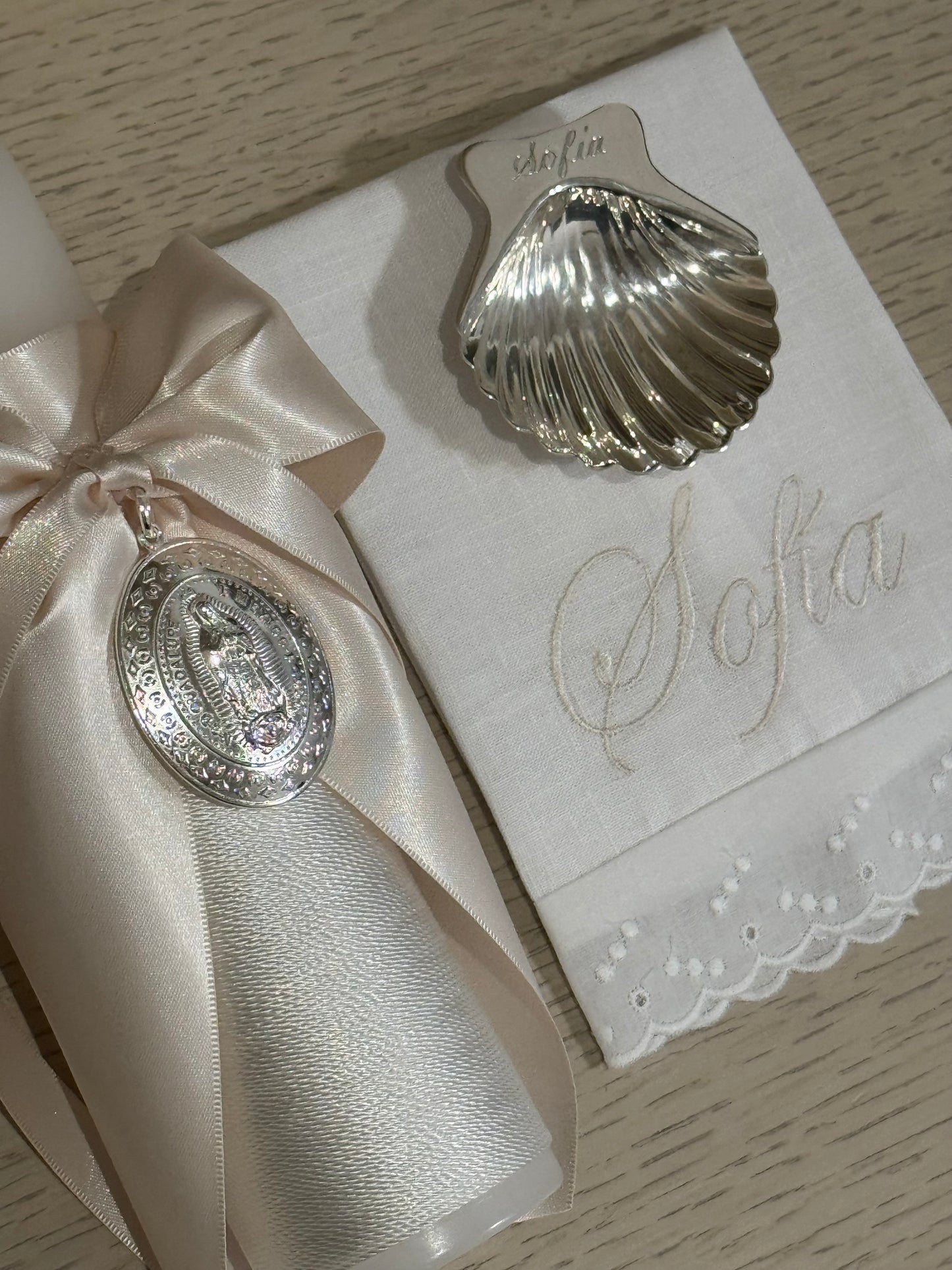 Set de Bautizo con Medalla de la Virgen de Guadalupe - Personalizado