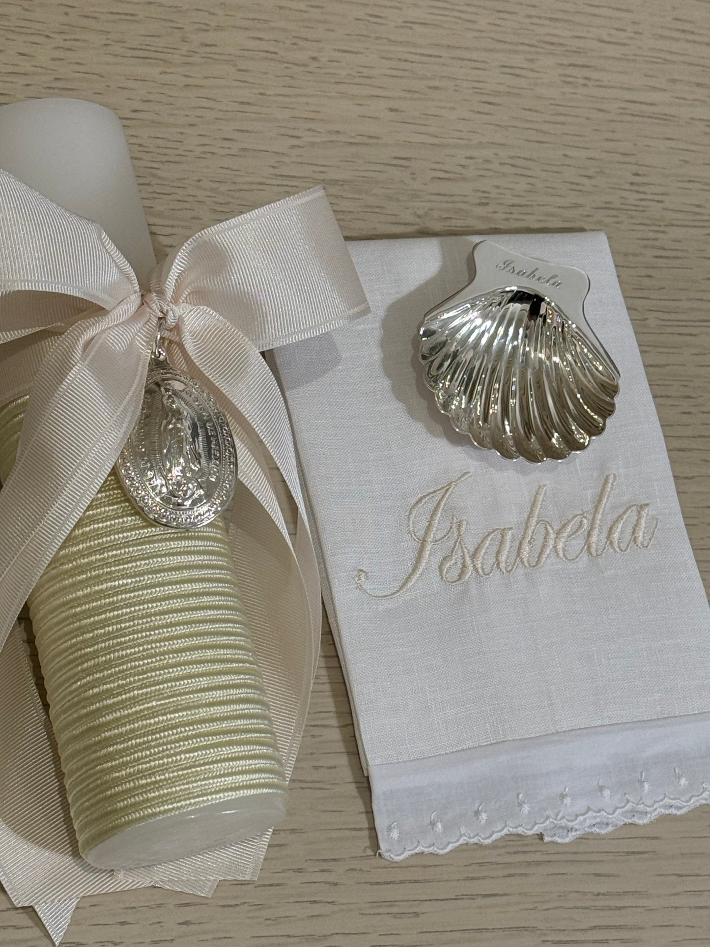 Set de Bautizo con Medalla de la Virgen de Guadalupe - Personalizado