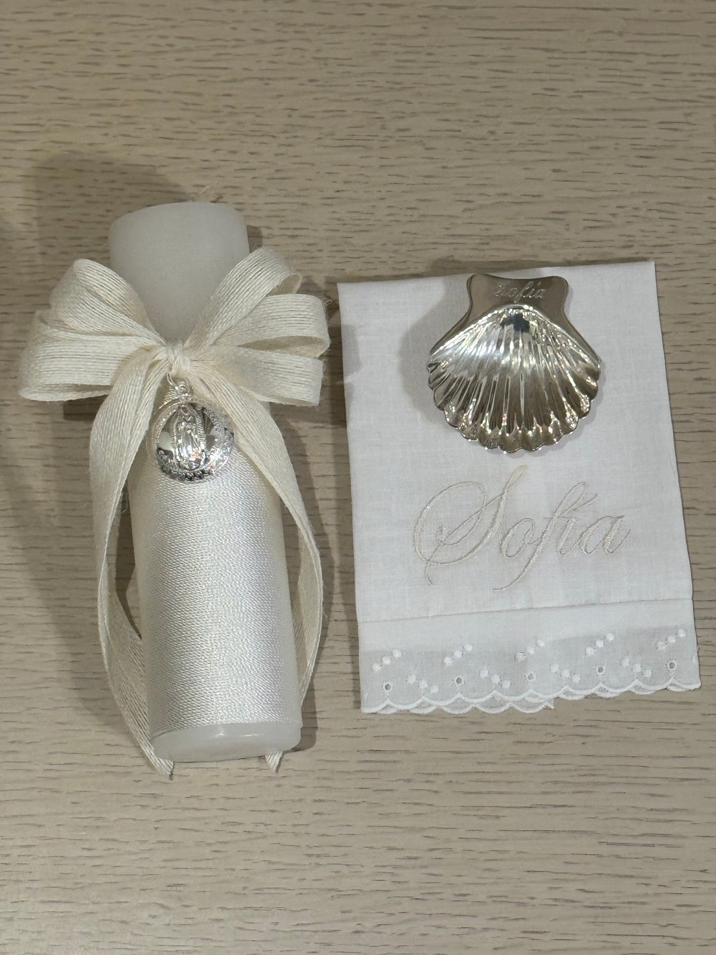 Set de Bautizo con Medalla de la Virgen de Guadalupe - Personalizado