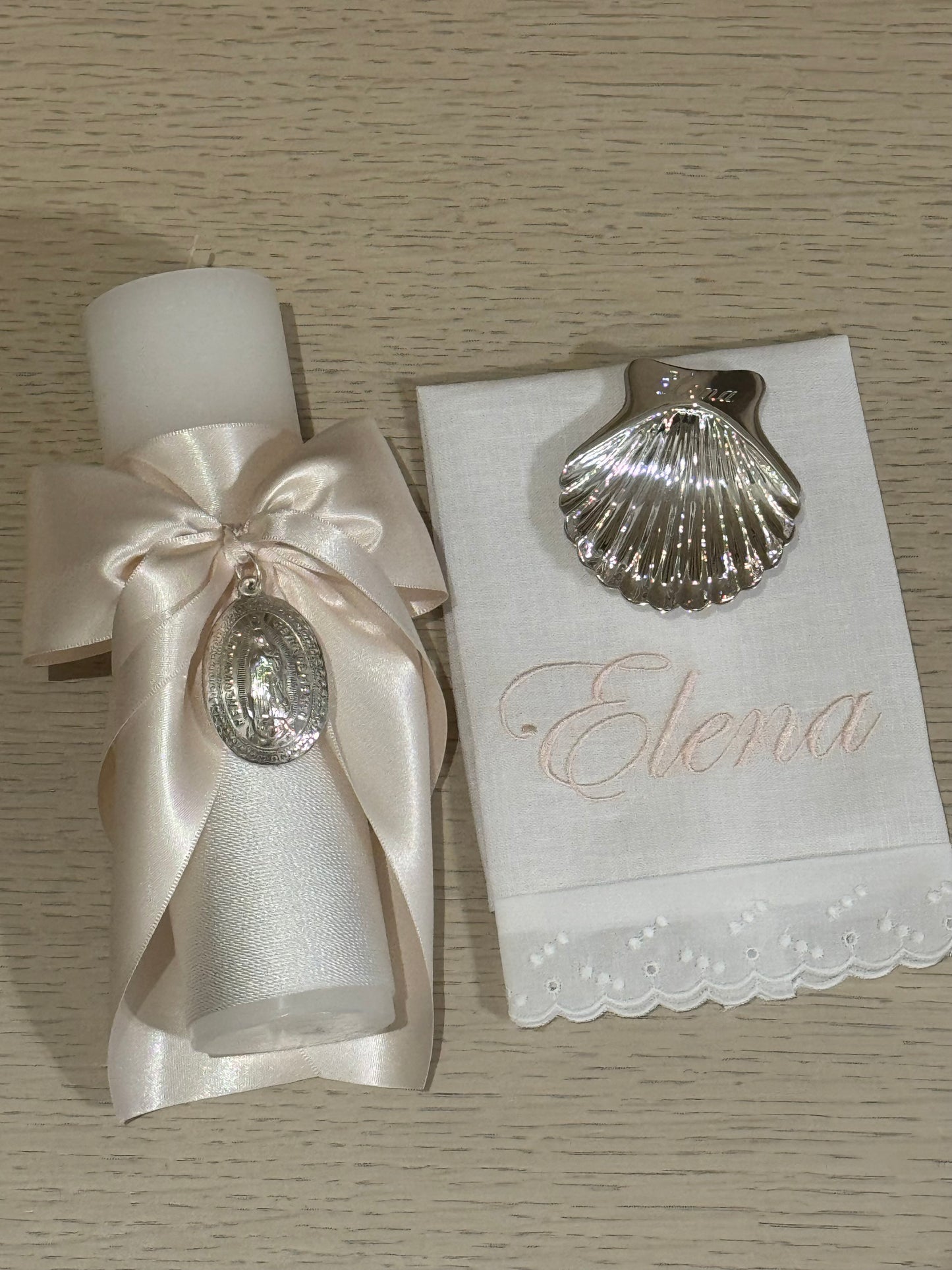 Kit de Bautizo con Medalla de la Virgen de Guadalupe - Personalizado