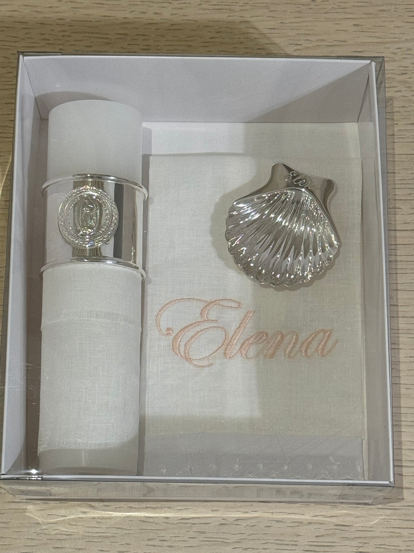 Set de Bautizo con Anillo de la Virgen de Guadalupe - Personalizado
