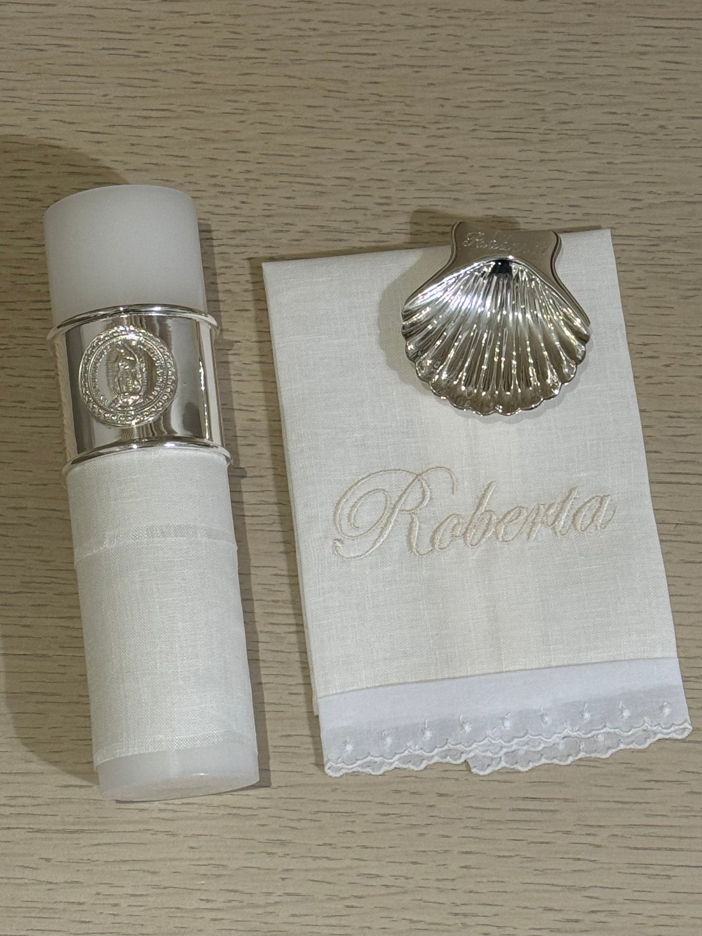 Kit de Bautizo con Anillo de la Virgen de Guadalupe - Personalizado