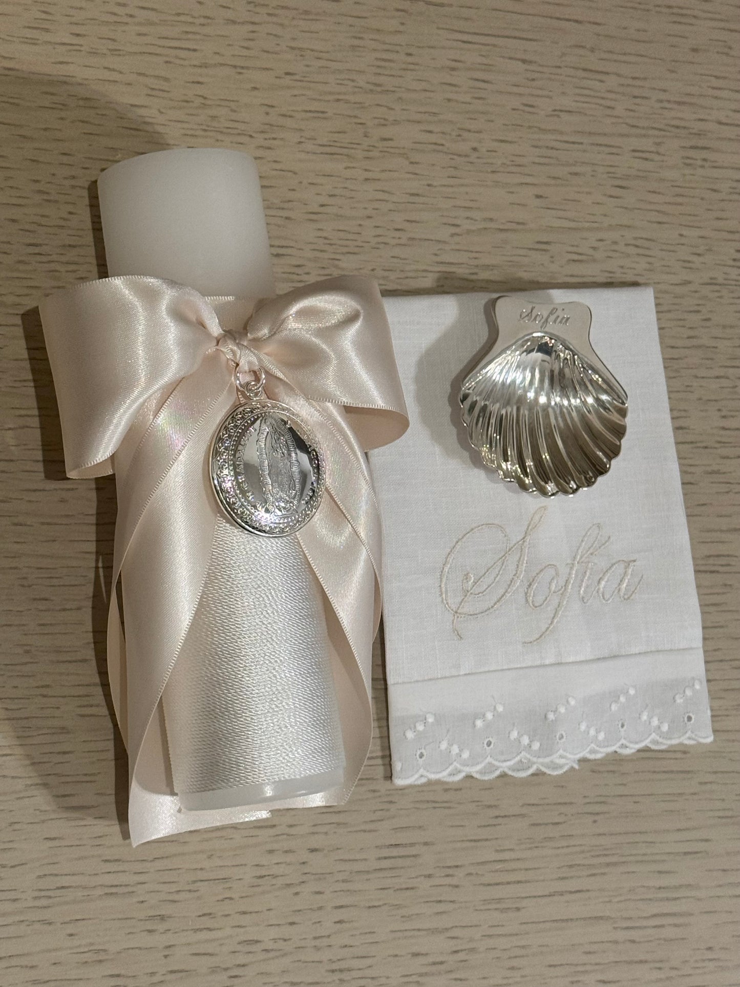 Set de Bautizo con Medalla de la Virgen de Guadalupe - Personalizado