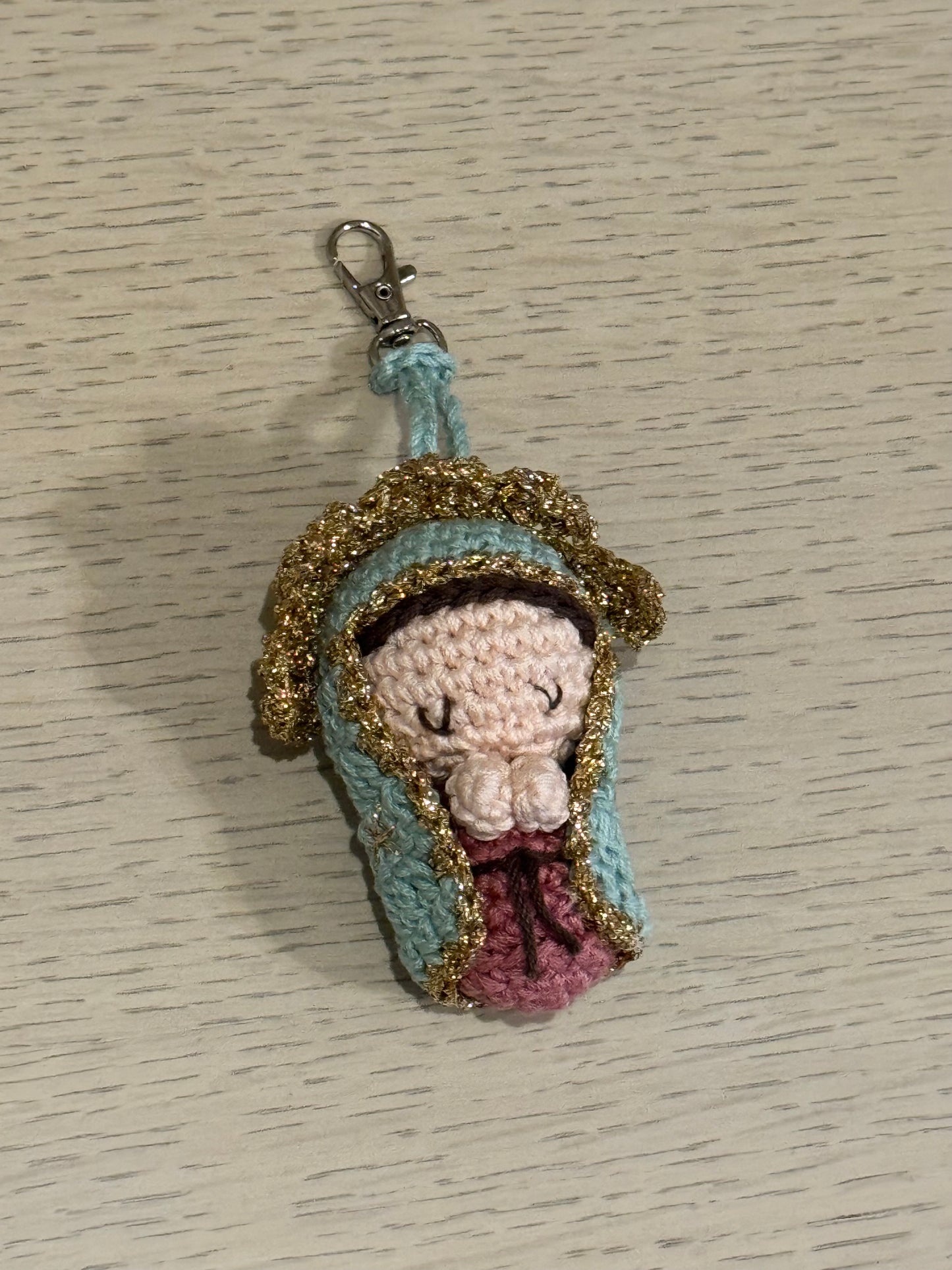 Llavero Virgen de Guadalupe Crochet / Paquete de 10 piezas