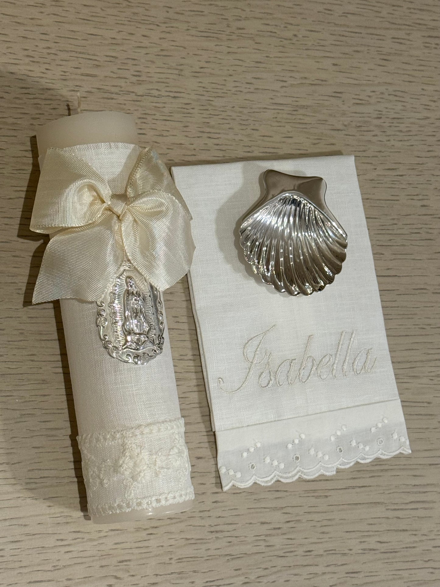Set de Bautizo con Medalla de la Virgen de Guadalupe - Personalizado