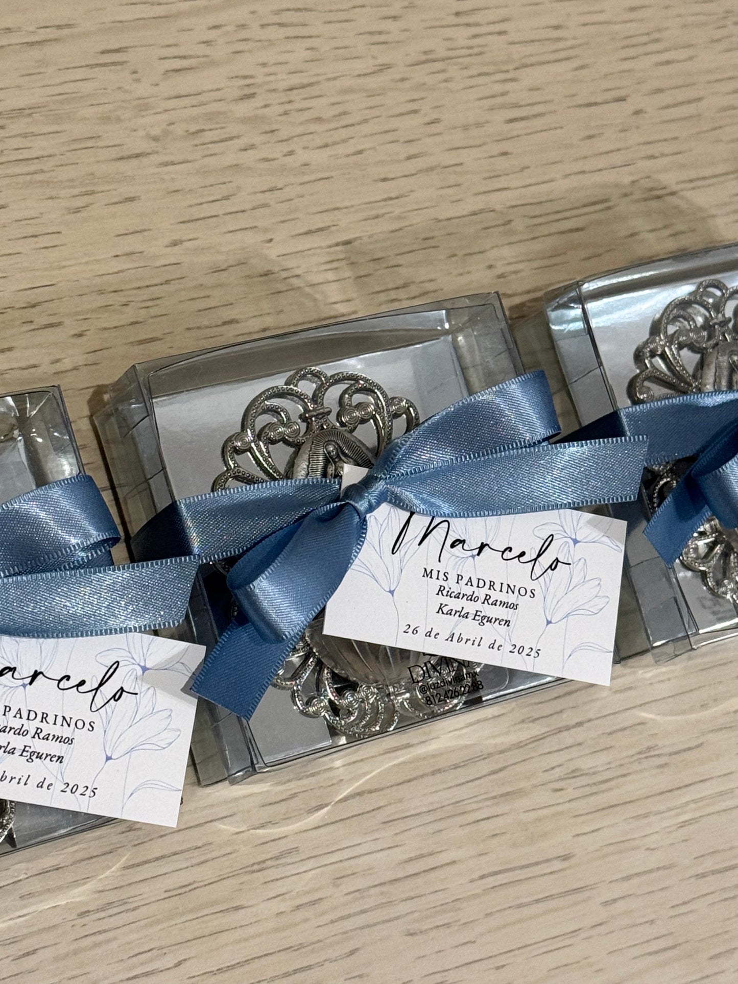 Mini Pila para Agua Bendita de Virgen de Guadalupe 7 cm / Paquete de 10 piezas