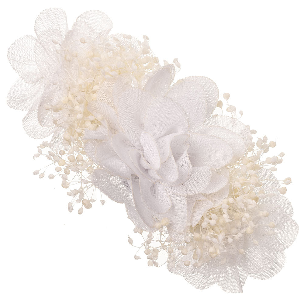 Clip con flores Atenea - Blanco
