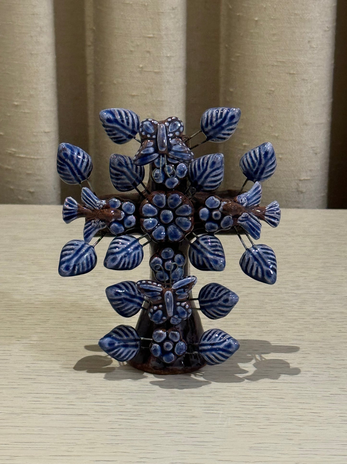 Cruz de Barro Vidriado 12 cm