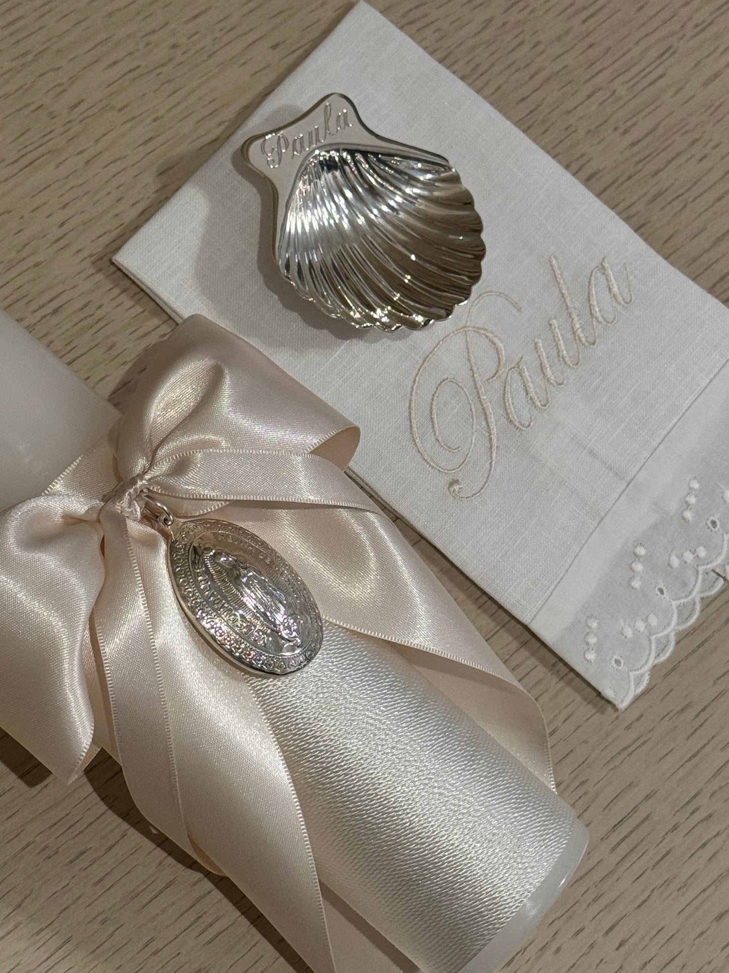 Set de Bautizo con Medalla de la Virgen de Guadalupe - Personalizado