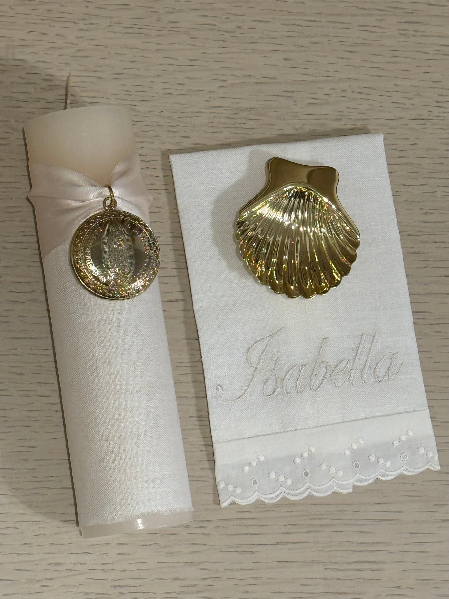 Set de Bautizo con Medalla de la Virgen de Guadalupe - Personalizado