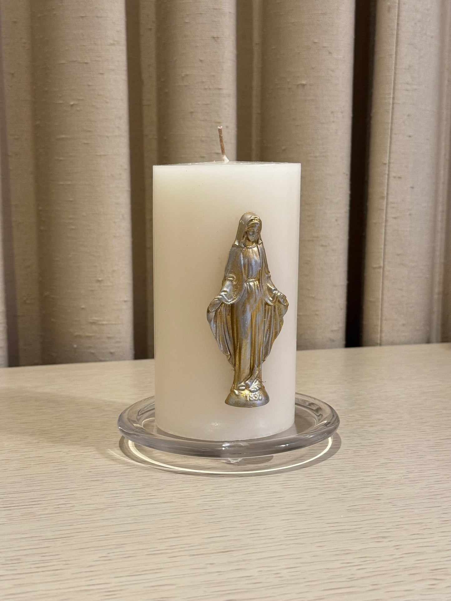 Cirio de Virgen Milagrosa Chico 8 x 15 cm