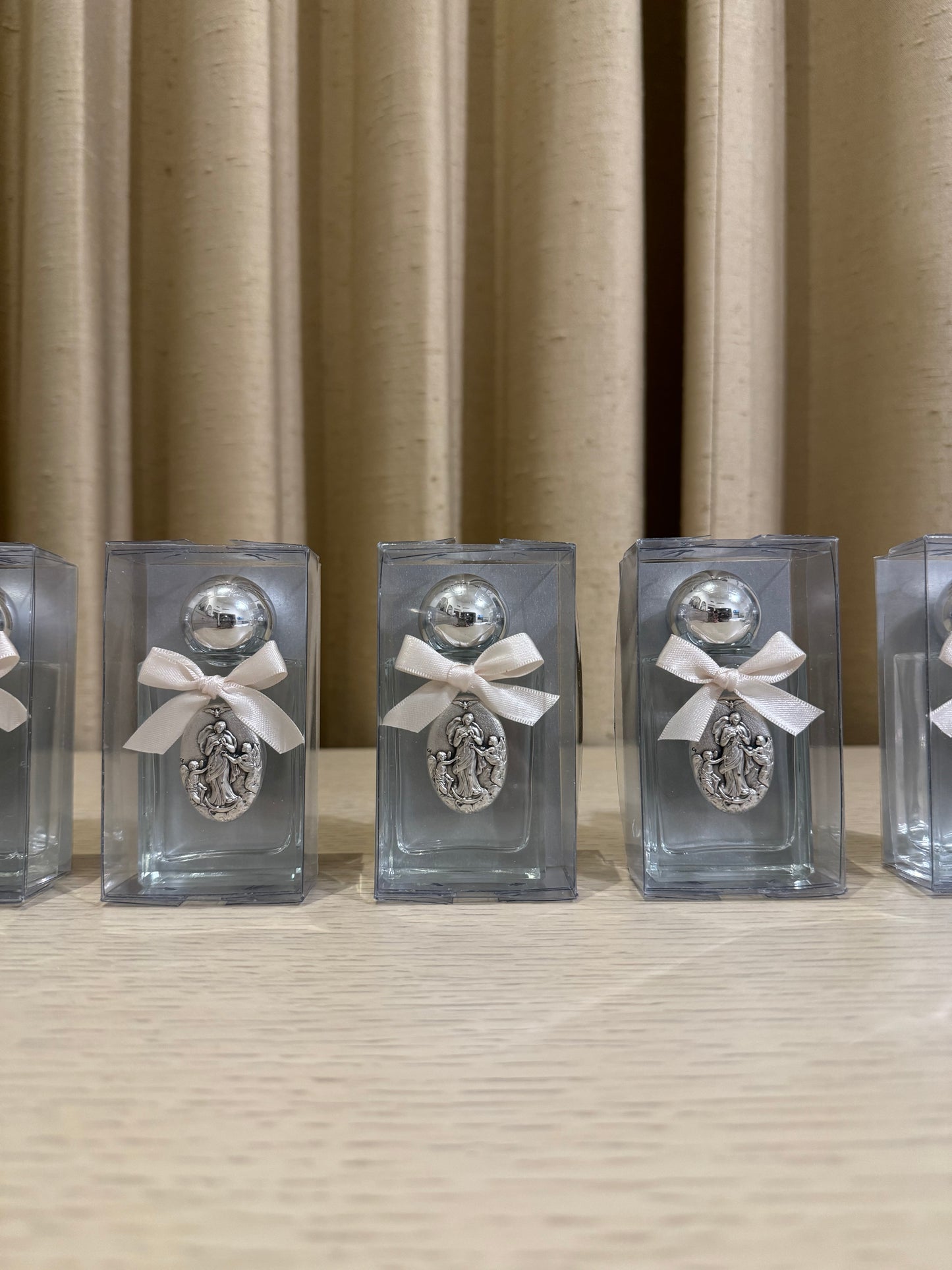 Botellita para Agua Bendita de la Virgen Desatanudos - Rectangular / Paquete de 10 piezas