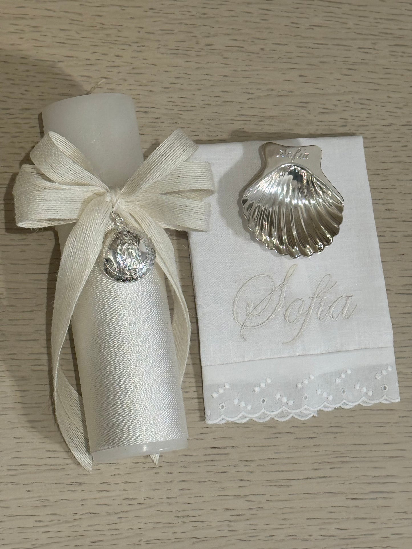Set de Bautizo con Medalla de la Virgen de Guadalupe - Personalizado