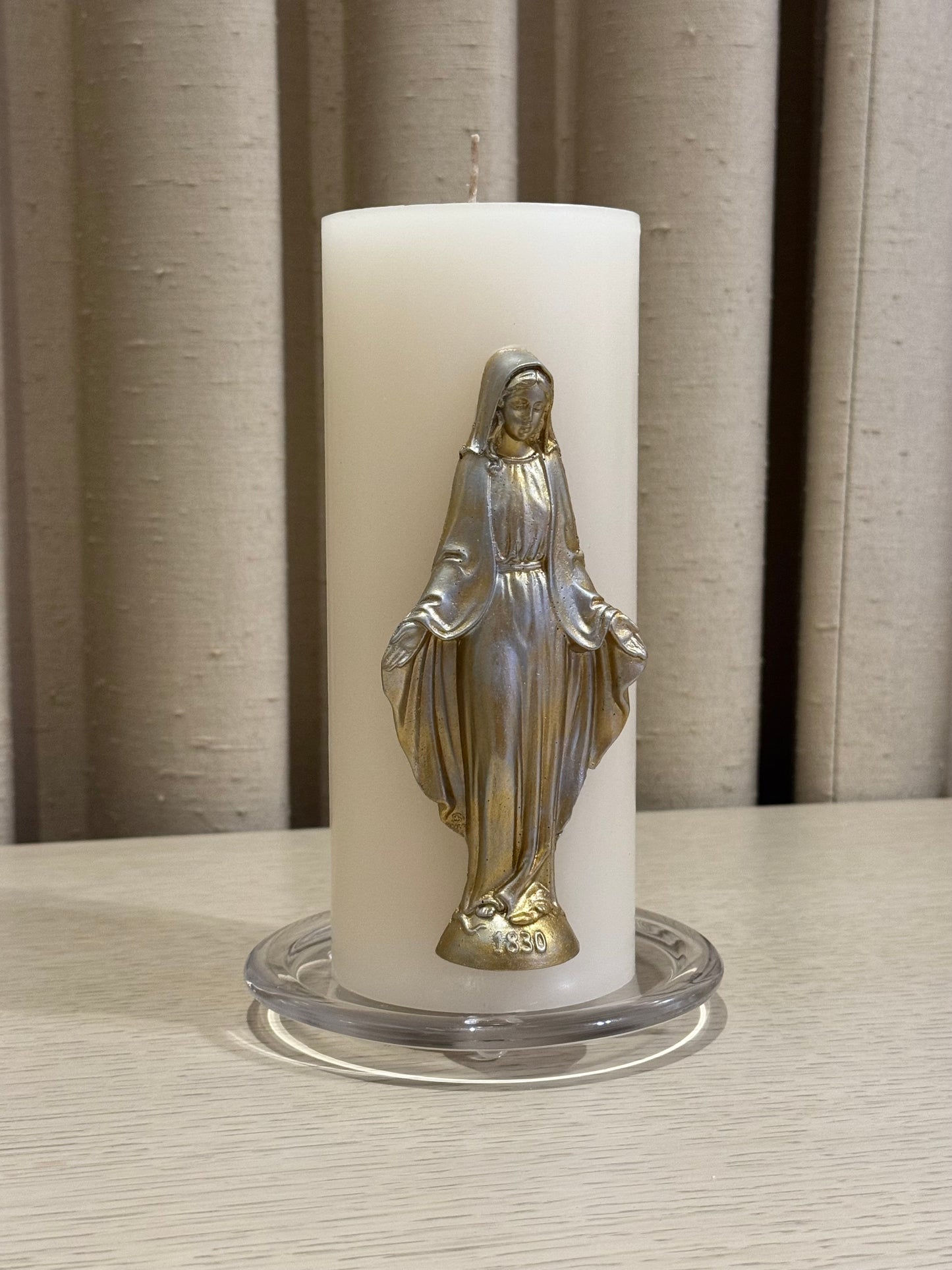 Cirio de Virgen Milagrosa Grande 8 x 20 cm
