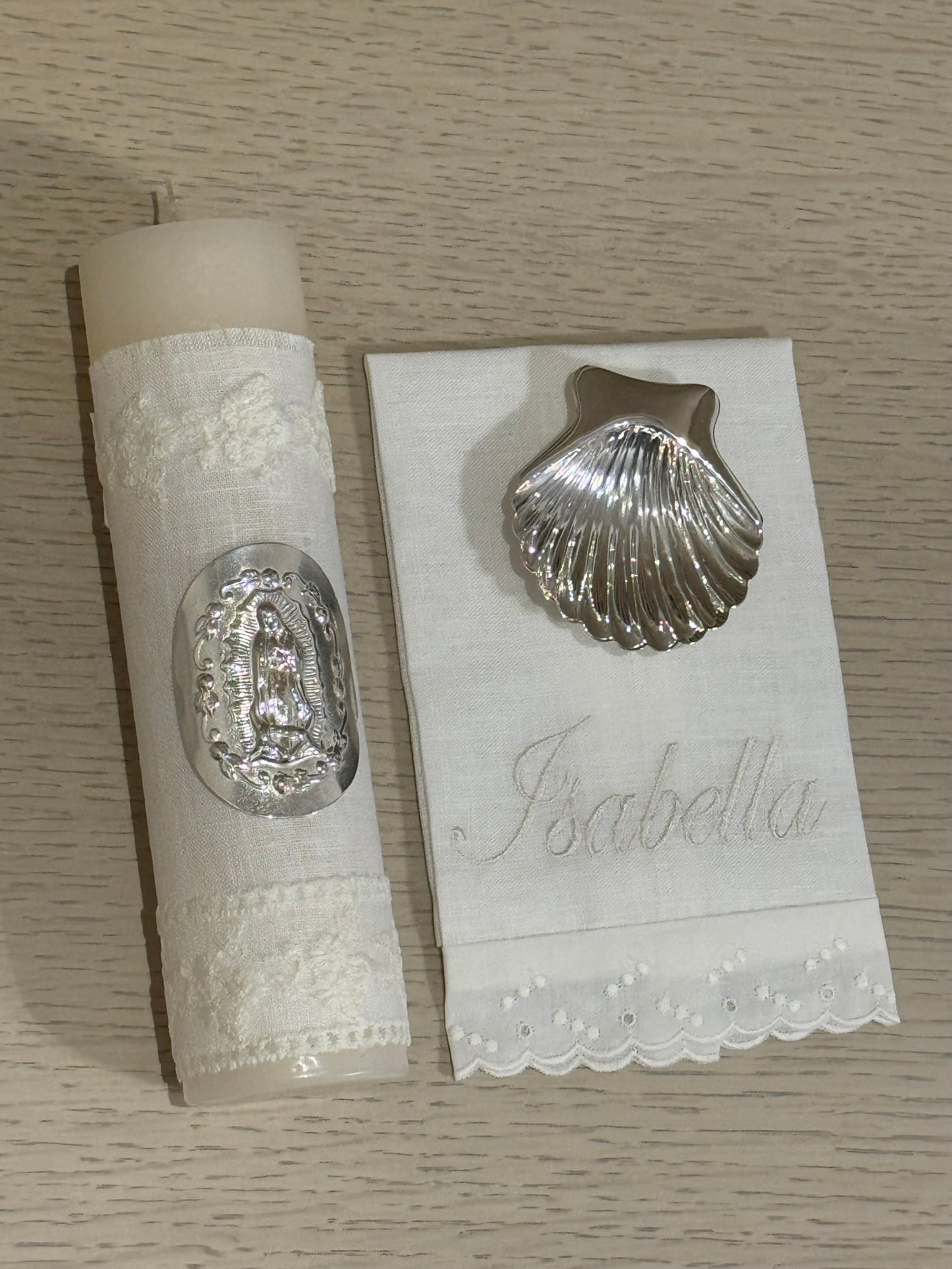 Set de Bautizo con Medalla de la Virgen de Guadalupe - Personalizado