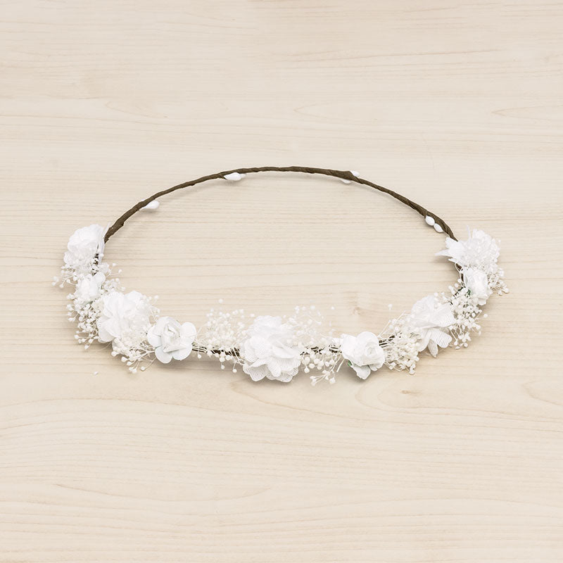 Corona flores Antonieta - Blanca