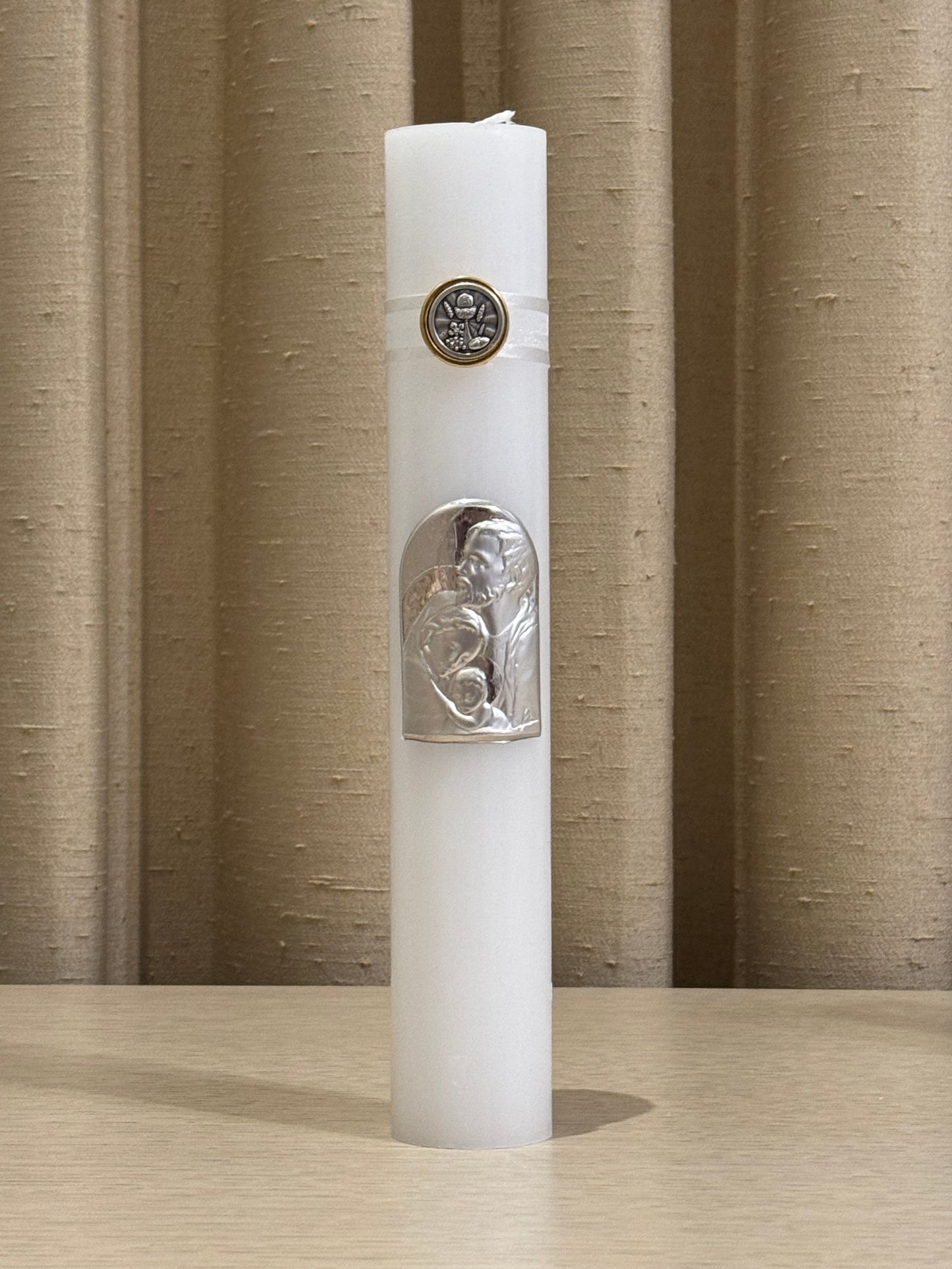 Vela Sagrada Familia para Primera Comunión 4 x 25 cm