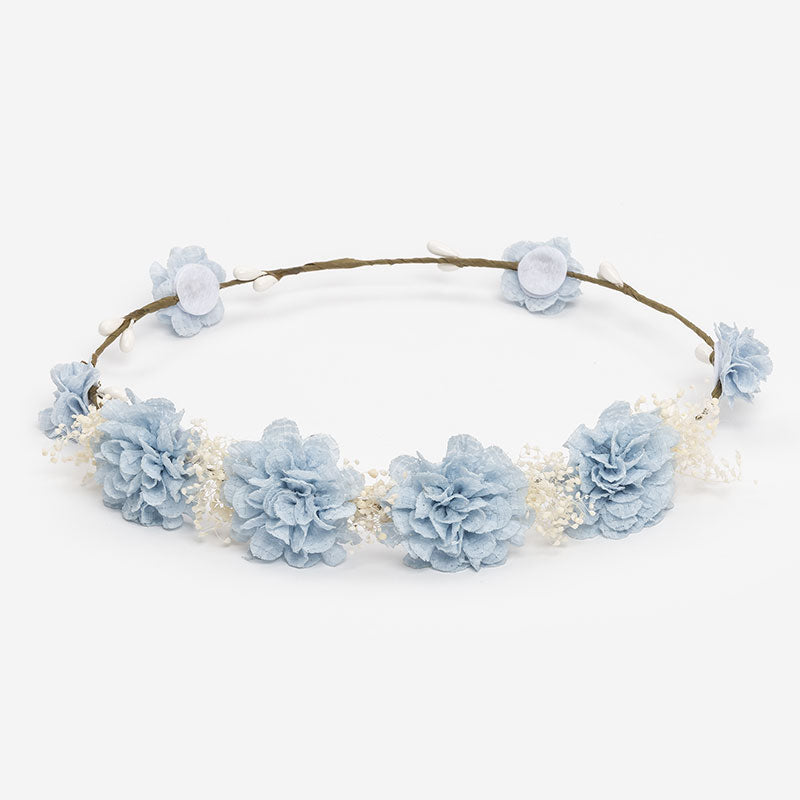 Corona flores Sofía - Azul Cielo