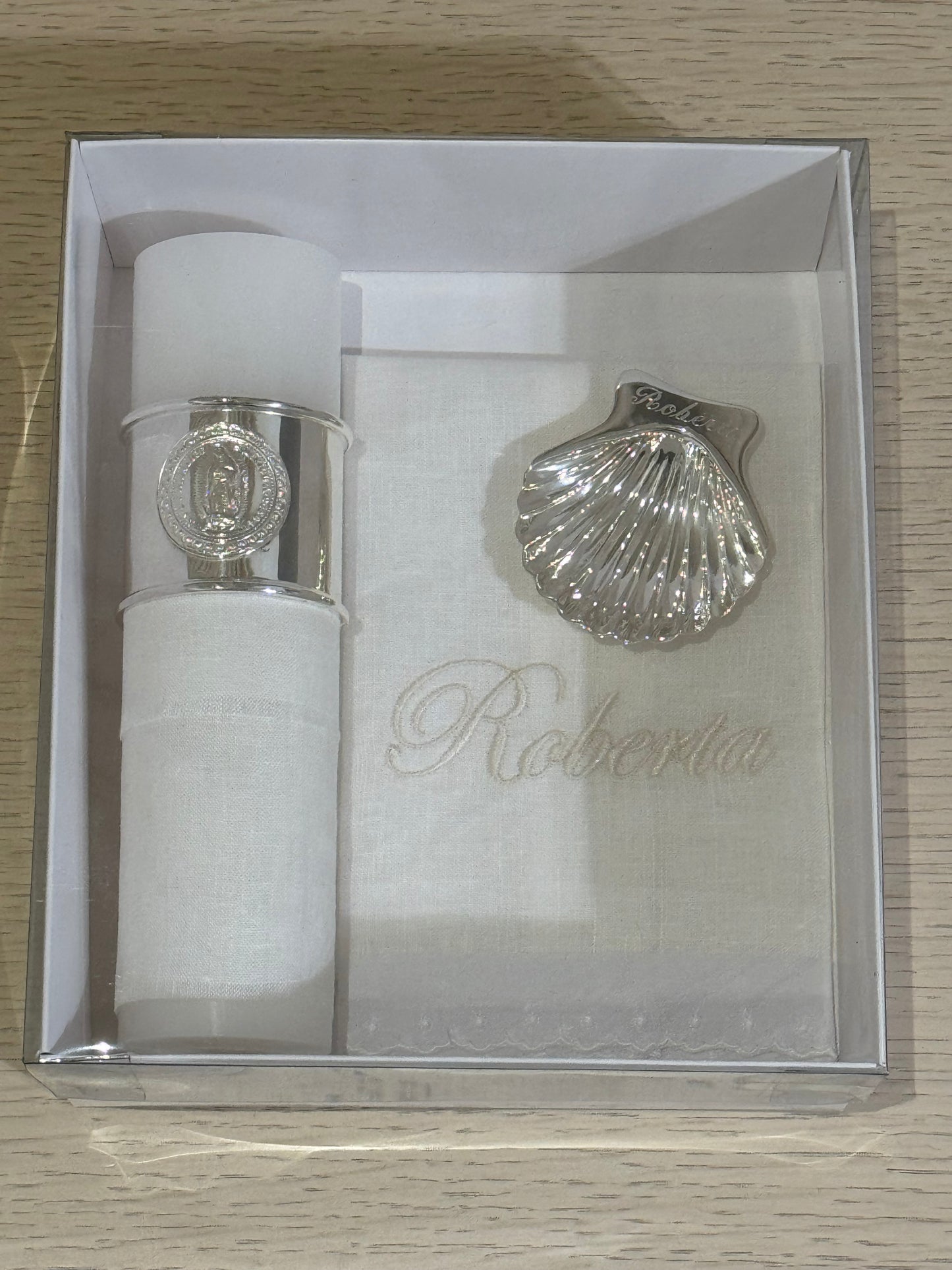 Set de Bautizo con Anillo de la Virgen de Guadalupe - Personalizado
