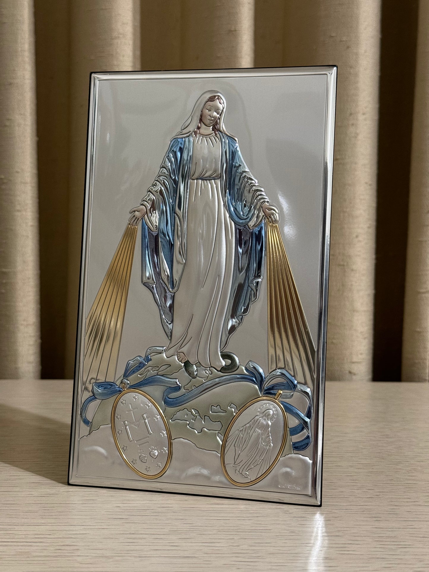 Cuadro Virgen Milagrosa Plata .925
