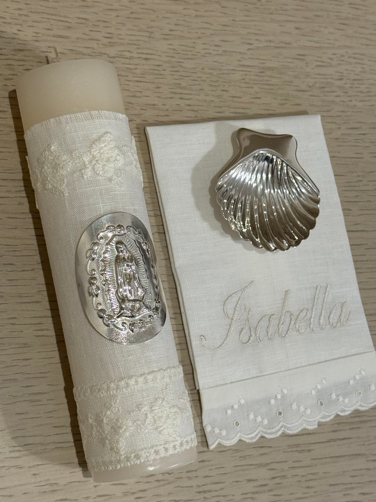 Set de Bautizo con Medalla de la Virgen de Guadalupe - Personalizado
