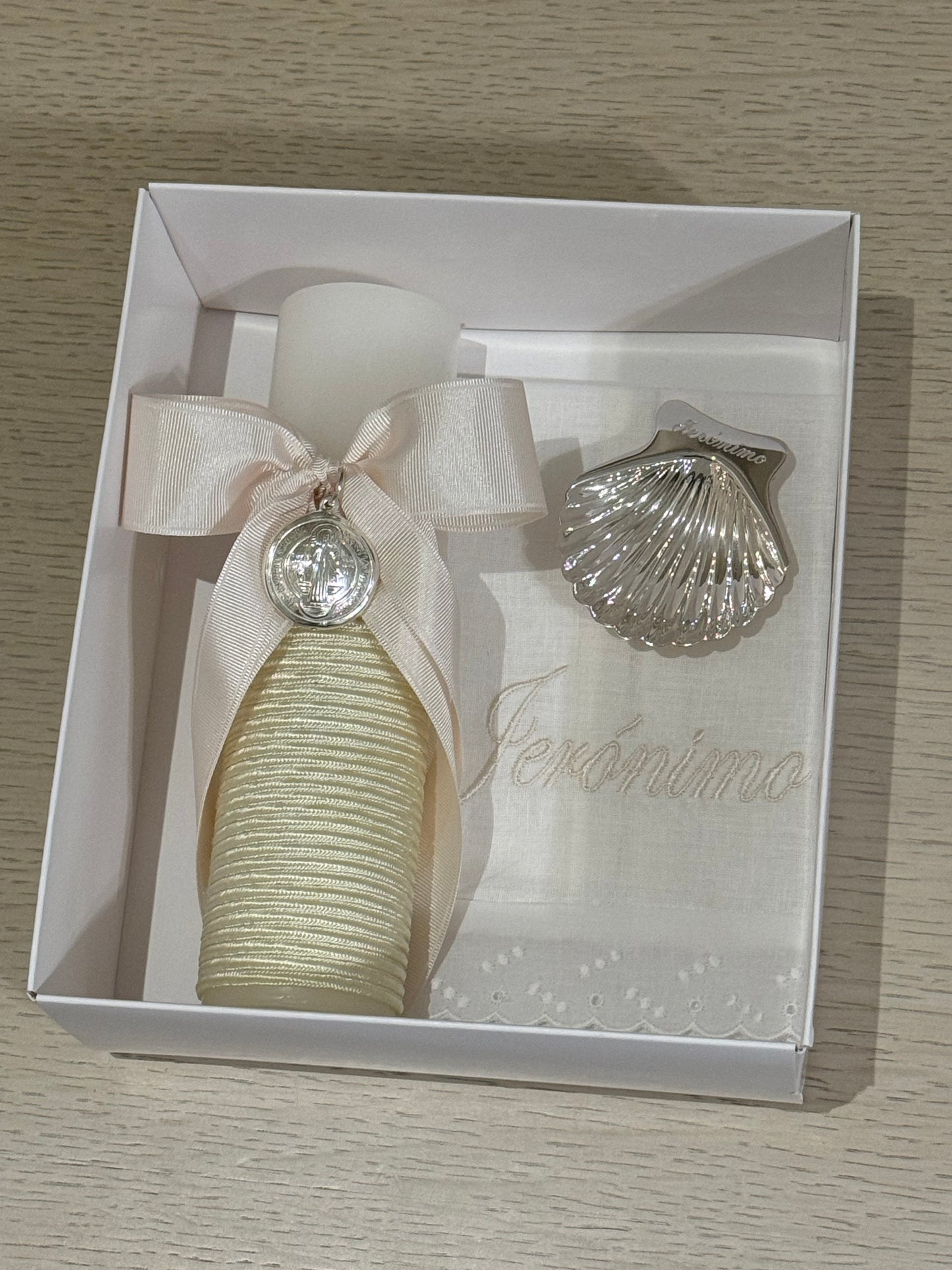 Kit de Bautizo con Medalla de San Benito - Personalizado