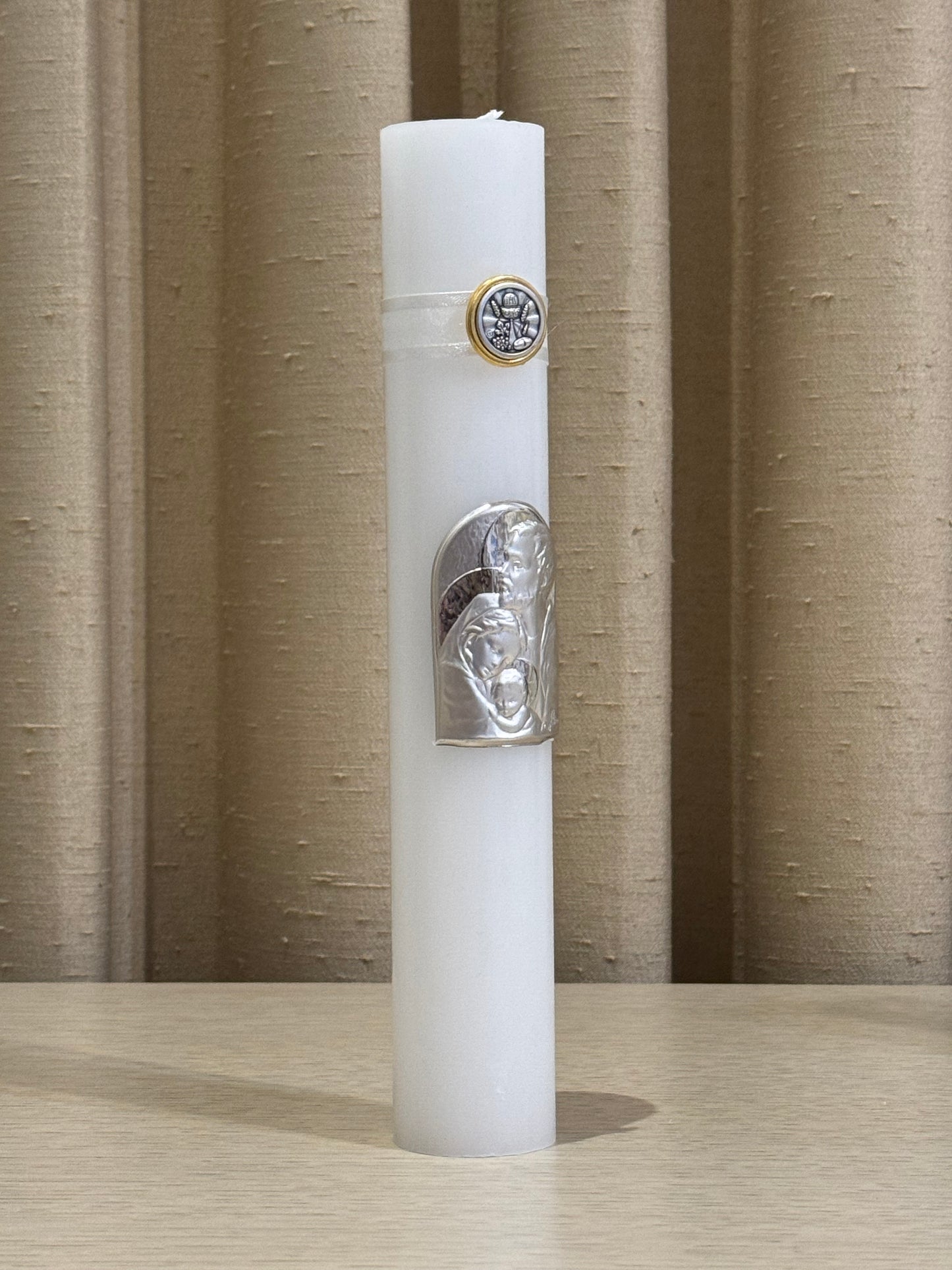 Vela Sagrada Familia para Primera Comunión 4 x 25 cm