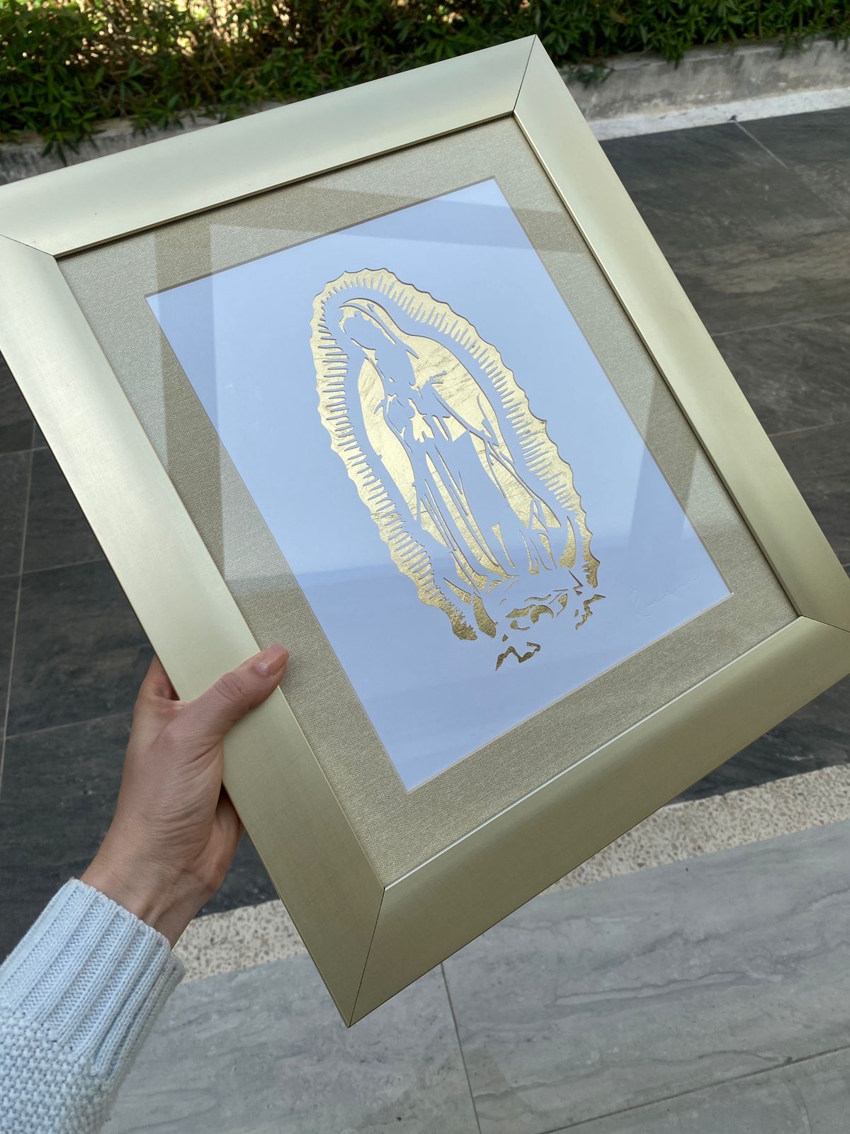 Cuadro Virgen de Guadalupe Hoja de Oro