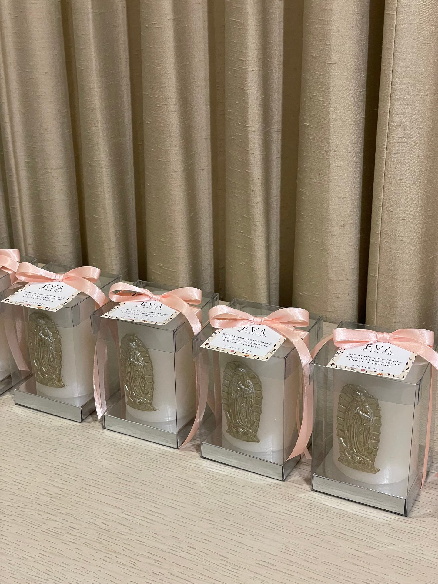 Mini Cirio de Virgen de Guadalupe 7 x 10 cm / Paquete de 10 piezas