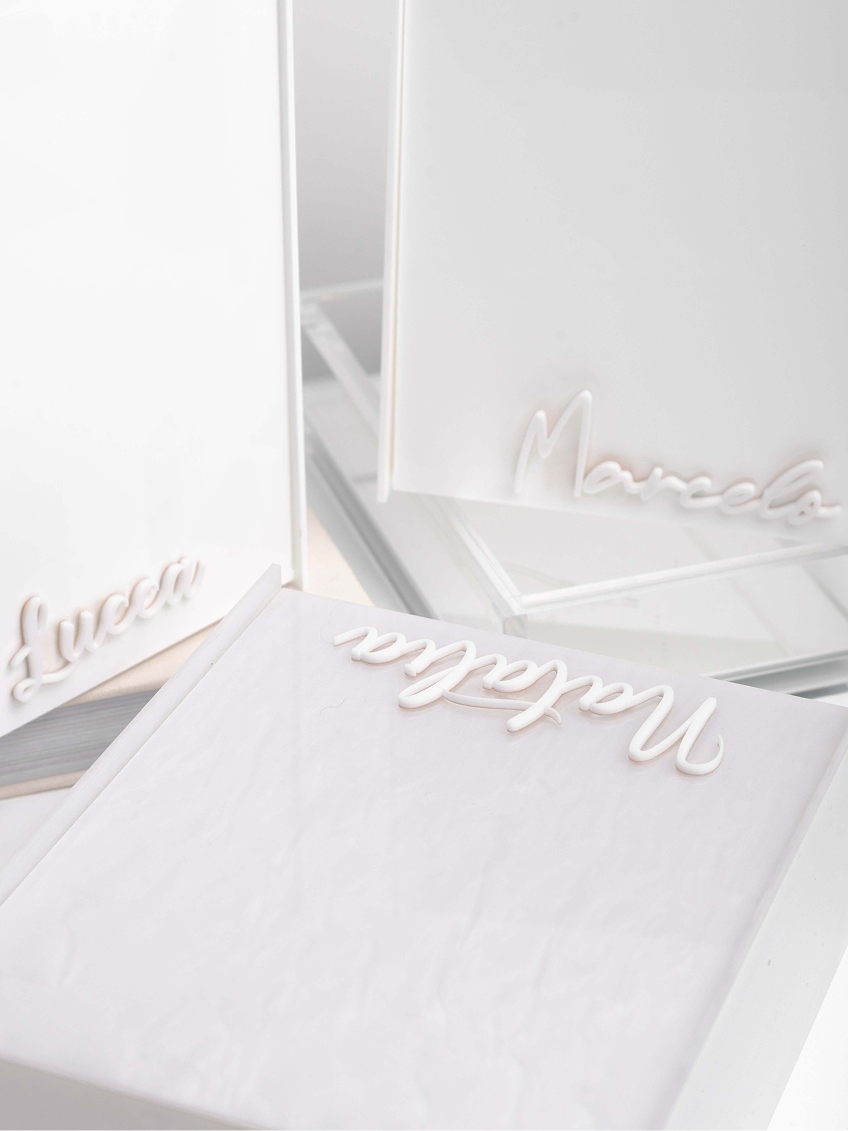 Caja para Set de Bautizo o Primera Comunión/ Blanca - Personalizada