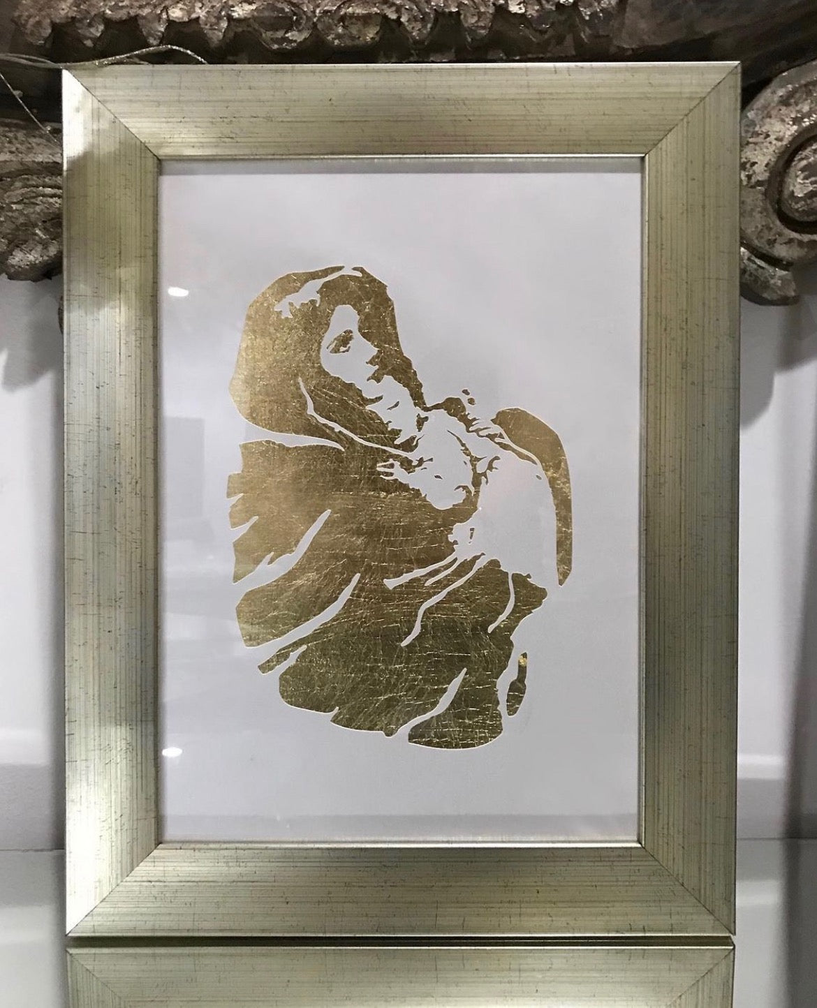 Cuadro Virgen Madonna Hoja de Oro