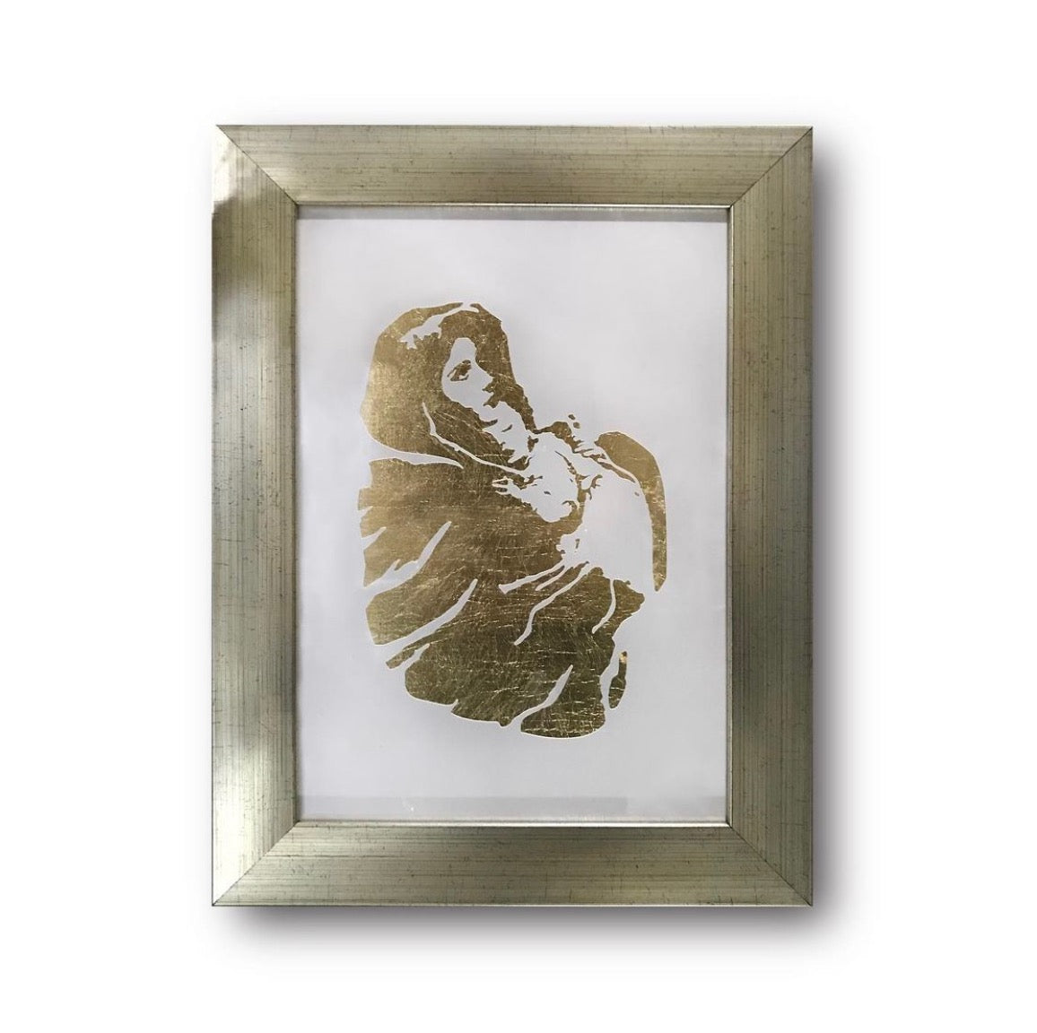 Cuadro Virgen Madonna Hoja de Oro
