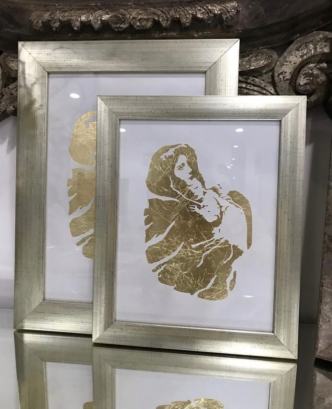 Cuadro Virgen Madonna Hoja de Oro