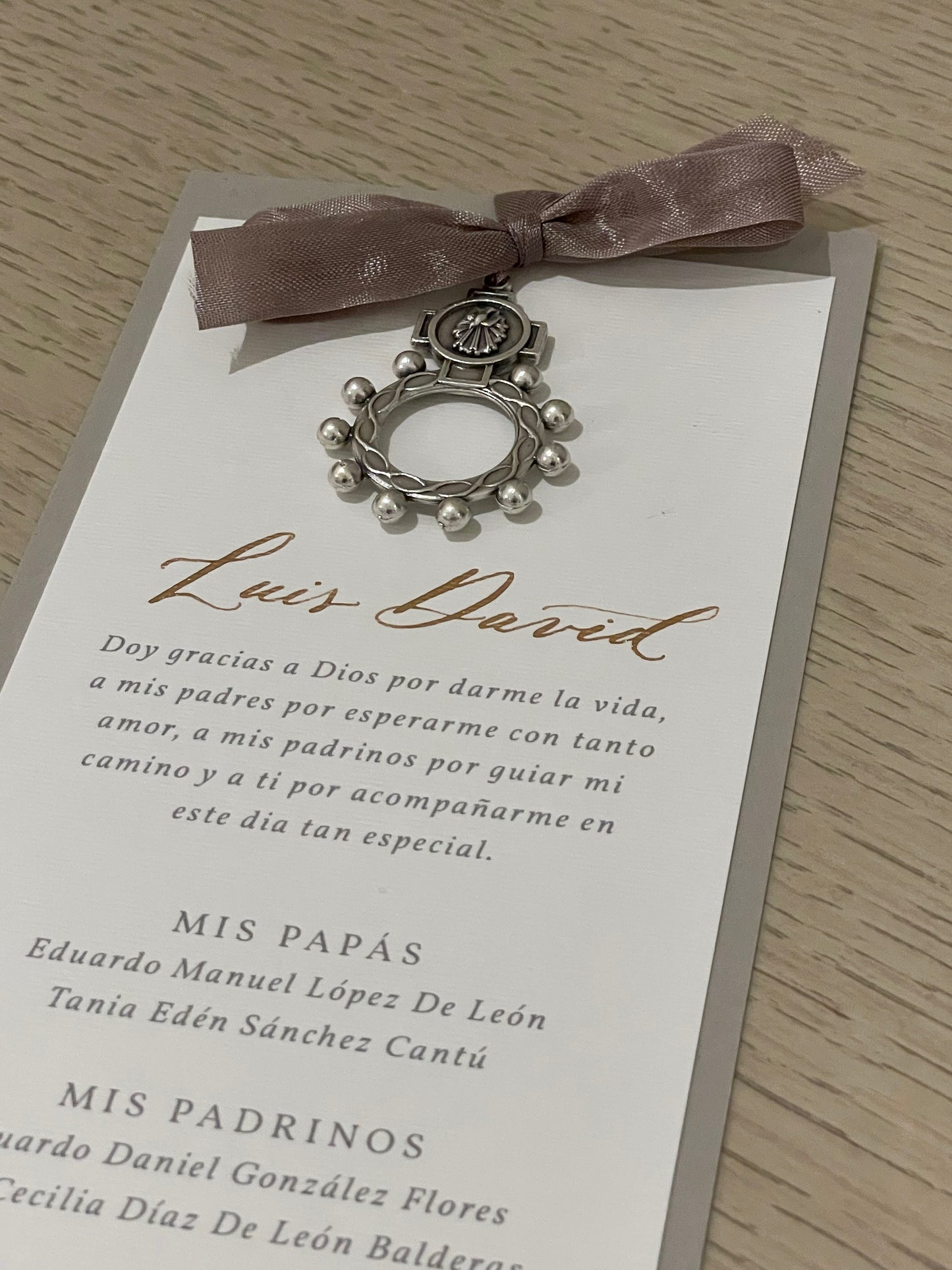 Agradecimientos con Anillo Decenario / Paquete de 10 piezas