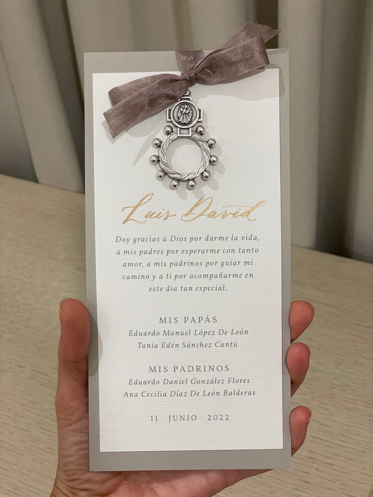 Agradecimientos con Anillo Decenario / Paquete de 10 piezas