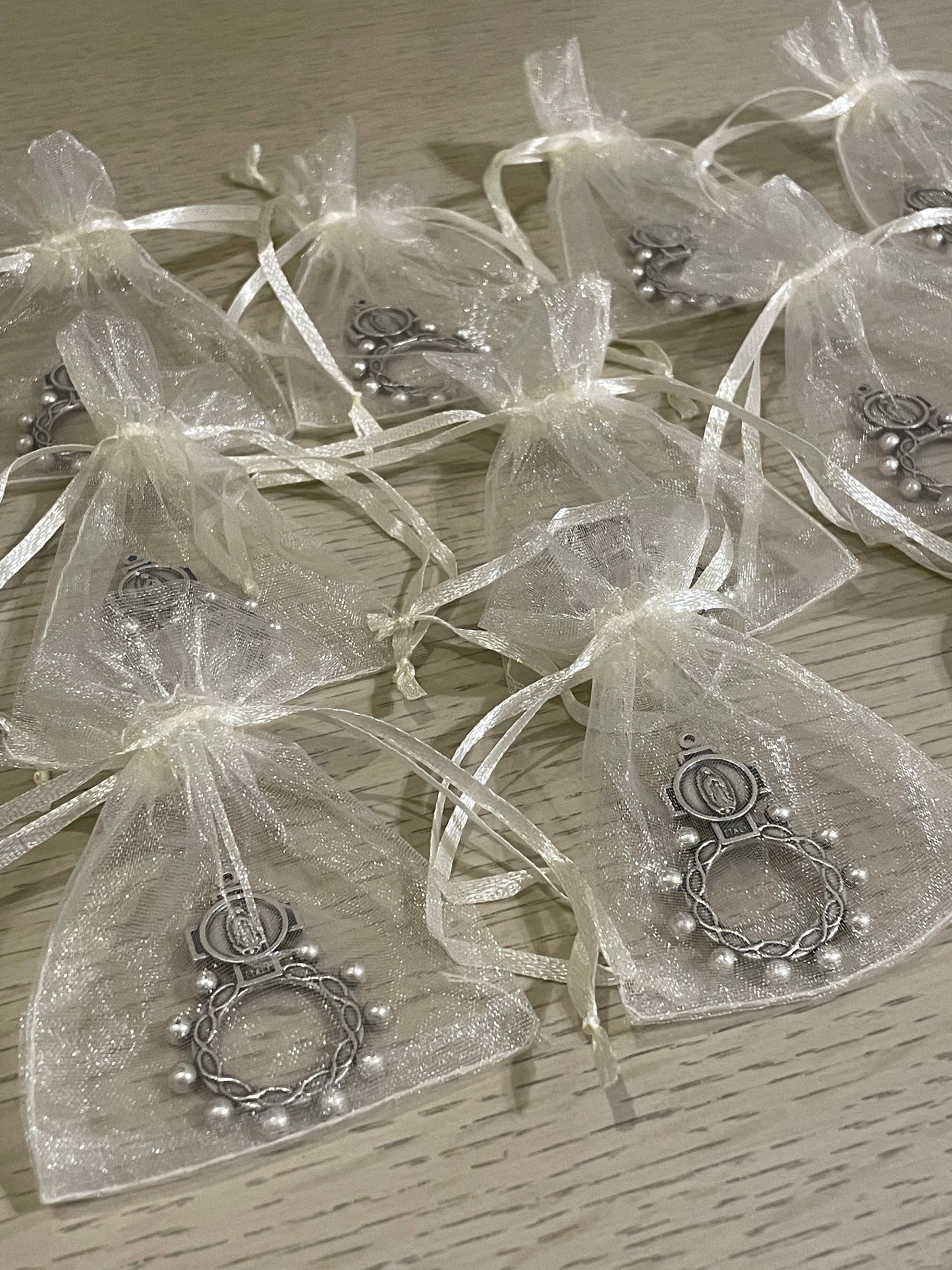 Anillo Decenario Virgen de Guadalupe y Espíritu Santo 5 cm / Paquete de 10 piezas