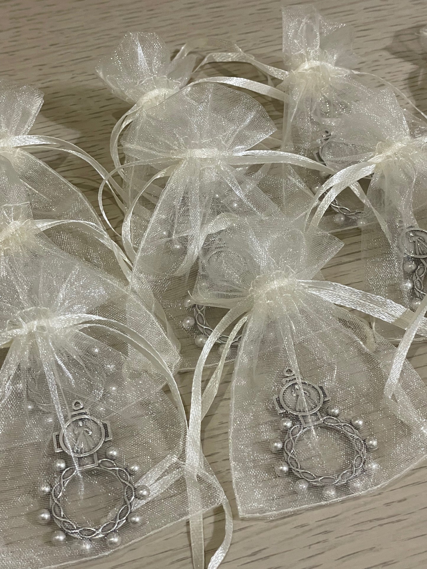 Anillo Decenario Jesús Misericordioso y Espíritu Santo 5 cm / Paquete de 10 piezas