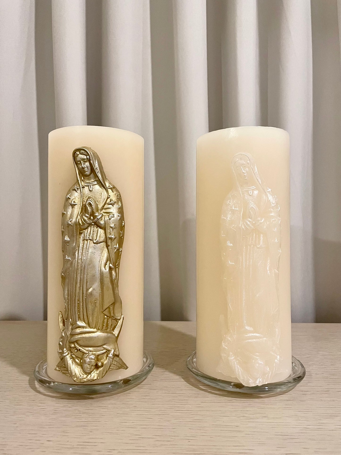 Cirio de Virgen de Guadalupe Grande 10 x 25 cm