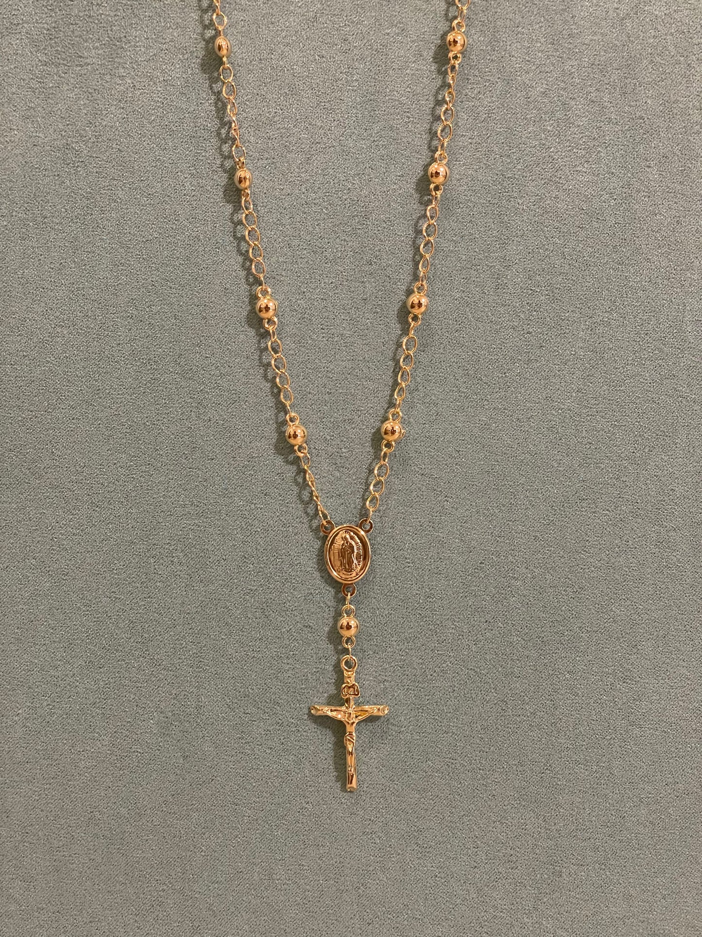Collar tipo Rosario Chapa de Oro