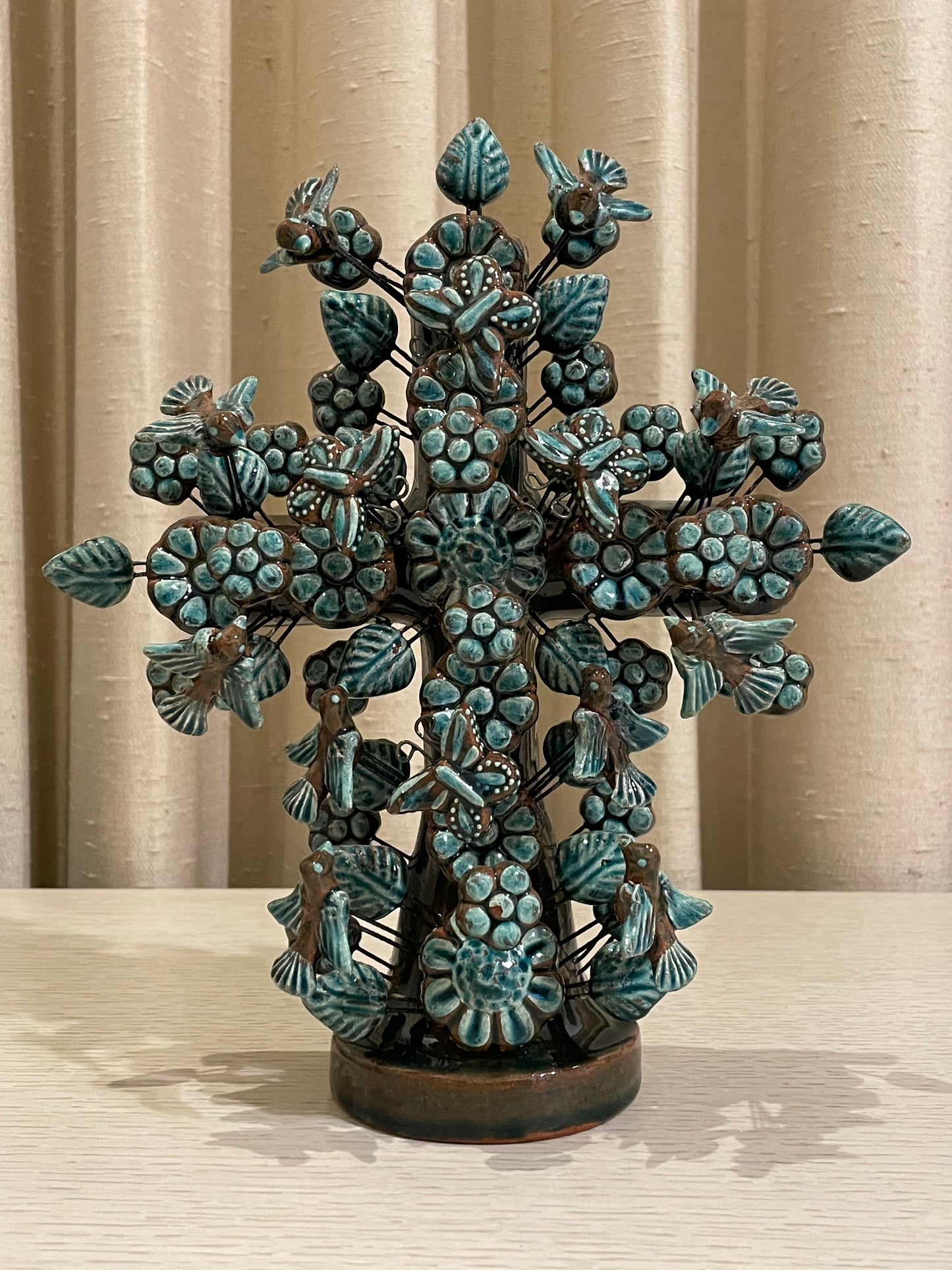 Cruz de Barro Vidriado 20 cm