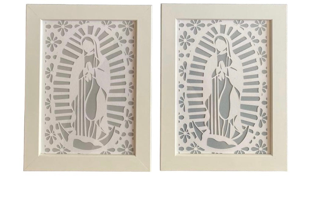 Cuadro de Virgen en Papel 5 x 7"/ Paquete de 10 piezas
