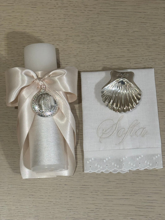 Set de Bautizo con Medalla de la Virgen de Guadalupe - Personalizado