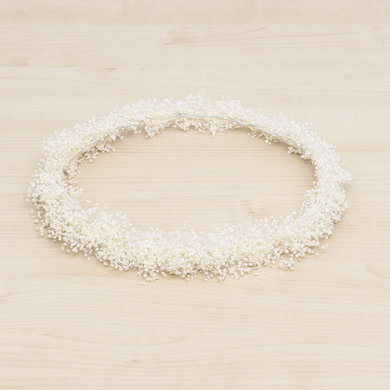 Corona flores secas Victoria - Blanco Marfil