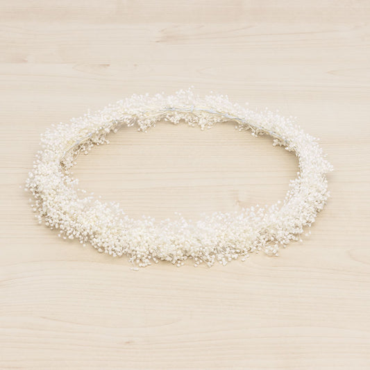 Corona flores secas Victoria - Blanco Marfil