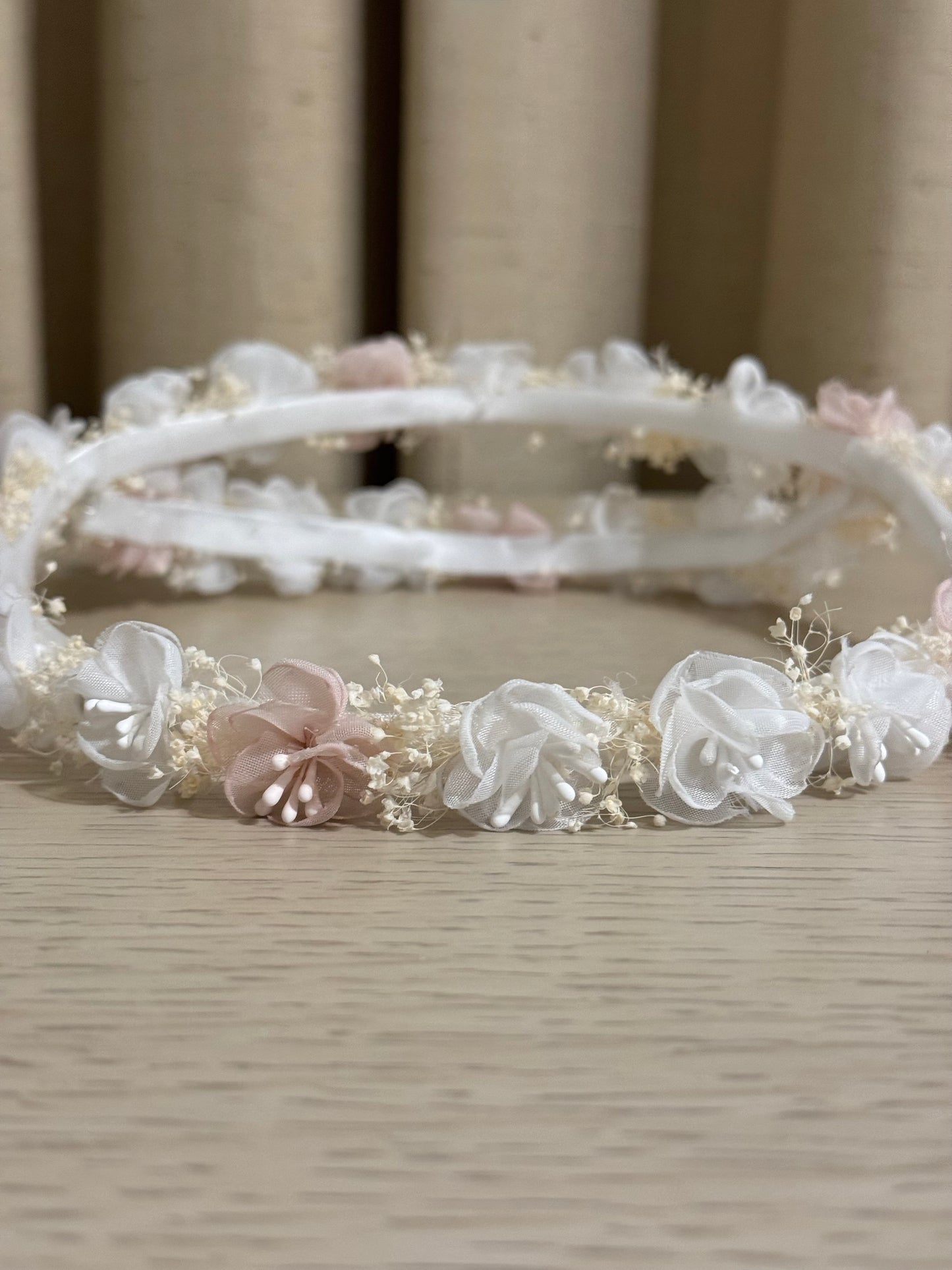 Corona flores Carola - Rosa