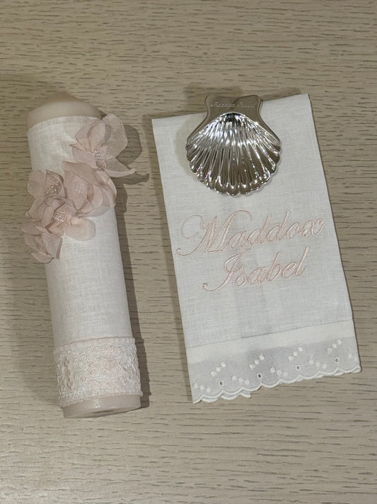 Set de Bautizo Flores - Personalizado
