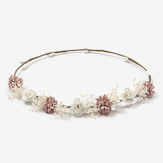 Corona flores Matilda - Rosa