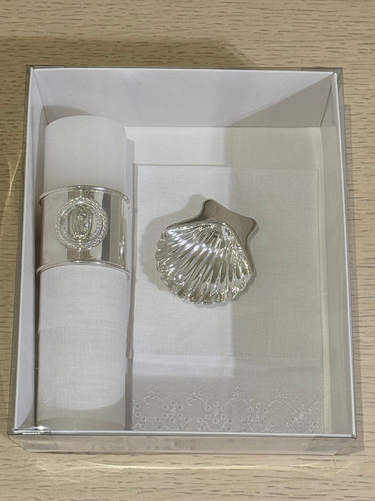 Kit de Bautizo con Anillo de la Virgen de Guadalupe